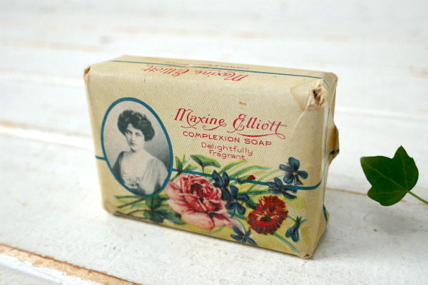 Maxine Elliott ヴィクトリアン 女性&薔薇 デッドストック アンティーク 石鹸 ソープ