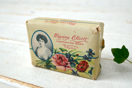Maxine Elliott ヴィクトリアン 女性&薔薇 デッドストック アンティーク 石鹸 ソープ