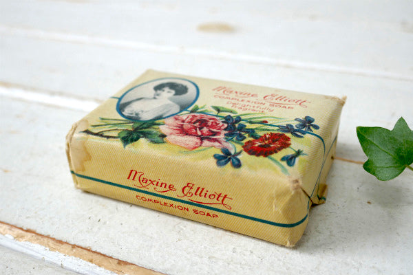 Maxine Elliott ヴィクトリアン 女性&薔薇 デッドストック アンティーク 石鹸 ソープ
