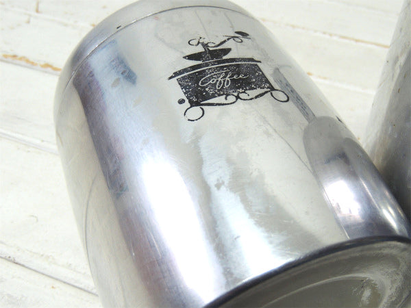 キャニスター WEST BEND ミッドセンチュリー・入れ子式・50s ヴィンテージ・3個 アルミ製