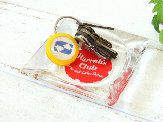【Harrah's Club・ハラーズ】レイク・タホ・ガラス製・ヴィンテージ・アドバタイジング・灰皿