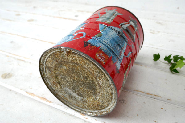 コーヒーメーカー・ケメックス パーコレーター サイフォン柄・ビンテージ・ティン缶 コーヒー缶 USA