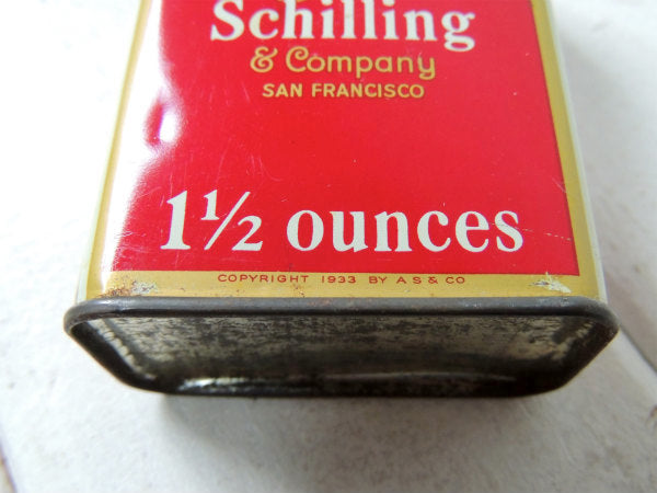 【1933's・Schilling】タイム・ティン製・ヴィンテージ・スパイス缶・USA