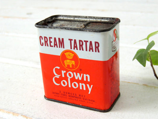 【SAFEWAY】1950y~ティン製・ビンテージ・CREAM TARTAR・缶/スパイス缶/レシピ