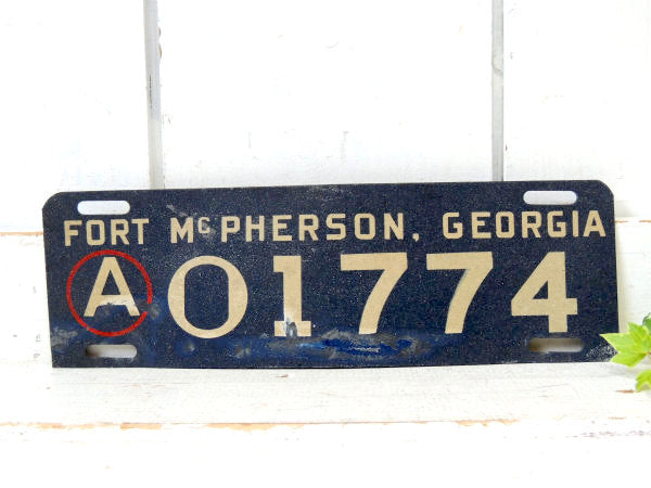 US ARMY SING ジョージア・ヴィンテージ・ナンバーサイン・ミリタリー・看板・USA