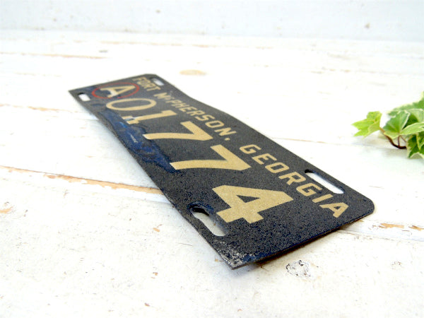 US ARMY SING ジョージア・ヴィンテージ・ナンバーサイン・ミリタリー・看板・USA