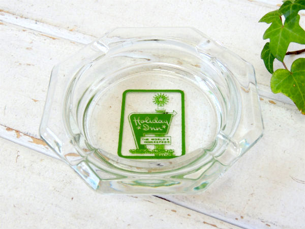 ホリデイ・イン・ホテル・ガラス製・ヴィンテージ・アドバタイジング・灰皿  USA