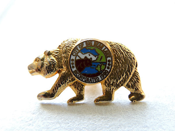 ビッグベアシティ カリフォルニア州 グリズリー クマモチーフ ヴィンテージ ピンズ USA