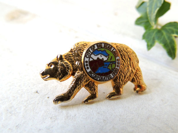 ビッグベアシティ カリフォルニア州 グリズリー クマモチーフ ヴィンテージ ピンズ USA