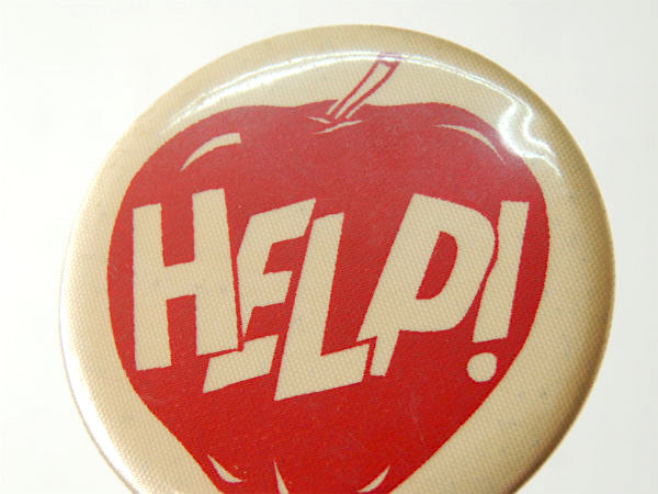 【HELP!・アップル】1960~1970's・ヴィンテージ・缶バッジ・USA・アクセサリー