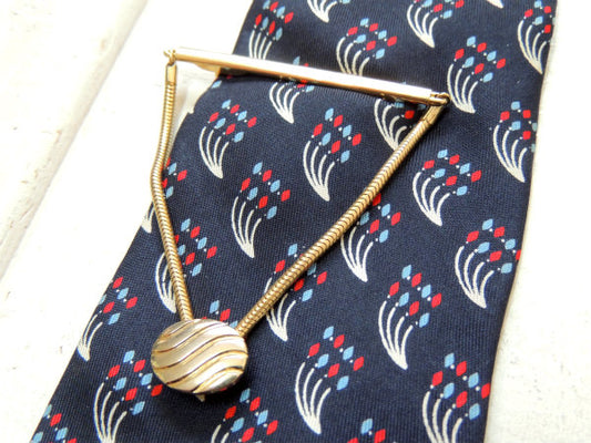 【Anson・ゴールドトーン】ペンダント×チェーン付き・ヴィンテージ・タイピン・タイバー・宝石