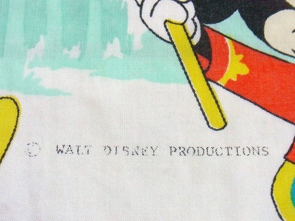 【ミッキー&フレンズ】ディズニーランド柄・ヴィンテージ・ユーズドシーツ(1/2) USA