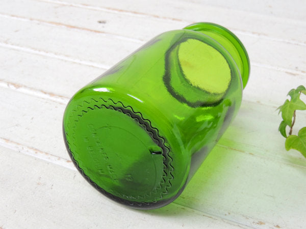 【ベルギー製・緑色】ヴィンテージ・薬瓶・メディカルボトル・ガラス瓶・花瓶・フラワーベース