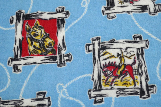 ウエスタン&カウボーイ デッドストック ヴィンテージ ファブリック 生地 テキスタイル/ 91×85