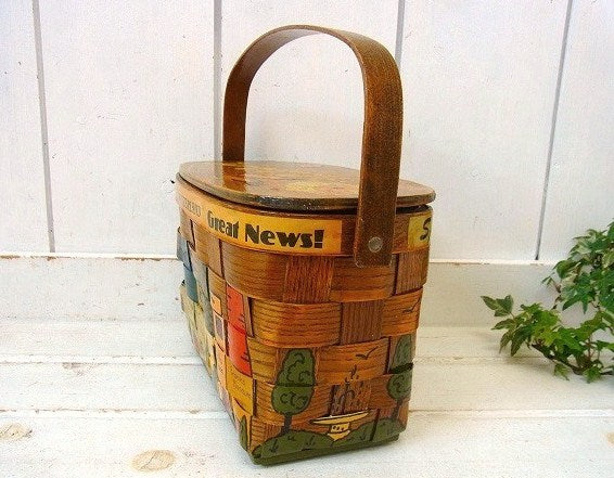 【Caro-Nan】Happy・アンティーク・カロナンバスケット/カゴバッグ/ハンドバッグ USA