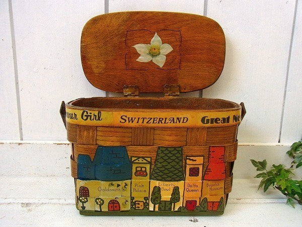 【Caro-Nan】Happy・アンティーク・カロナンバスケット/カゴバッグ/ハンドバッグ USA