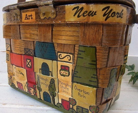 【Caro-Nan】Happy・アンティーク・カロナンバスケット/カゴバッグ/ハンドバッグ USA