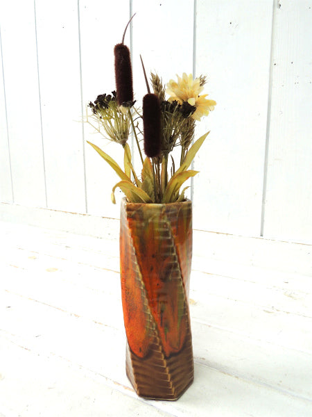 1950〜1960sマーブル・ミッドセンチュリー・モダン・USA・アンティーク・フラワーベース・花瓶