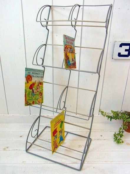 ブックシェルフ 本棚 ヴィンテージ ラック USA 店舗什器 カフェ 縦型 アメリカンビンテージ