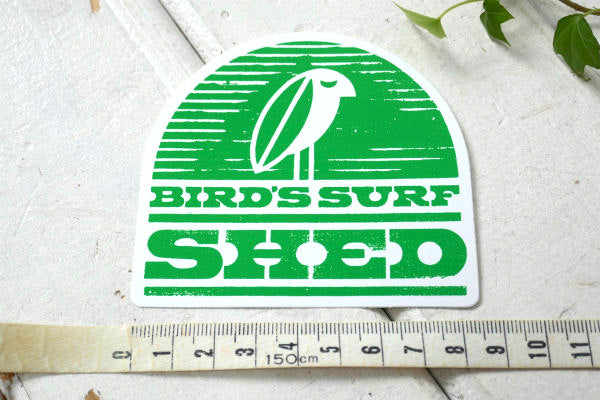 BIRD'S SURF SHED グリーンベース・サーフショップ・カリフォルニア・ステッカー USA