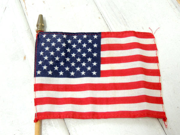 【アメリカンフラッグ★50州】USA・木製ポール付き・ヴィンテージ・アメリカ合衆国・星条旗・旗