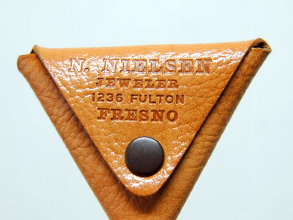 【カリフォルニア・USA】革製・デッドストック・ビンテージ・アドバタイジング・レザー・コインケース