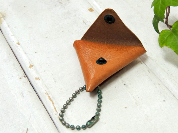 【カリフォルニア・USA】革製・デッドストック・ビンテージ・アドバタイジング・レザー・コインケース