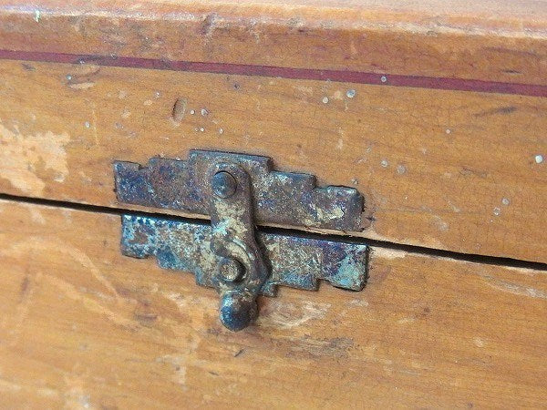 海賊の宝箱・小さなアンティーク・ウッドボックス/木箱/ジュエリーボックス USA