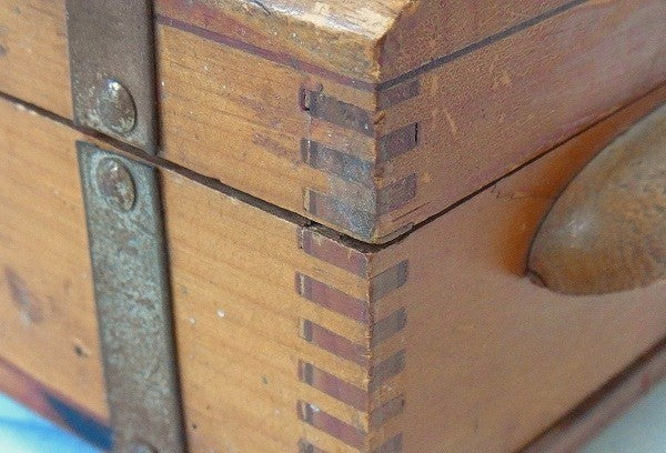 海賊の宝箱・小さなアンティーク・ウッドボックス/木箱/ジュエリーボックス USA