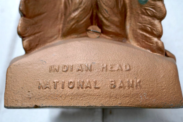 ナショナルバンク 銀行 インディアンヘッド アイアン製 60's ヴィンテージ 貯金箱 コインバンク