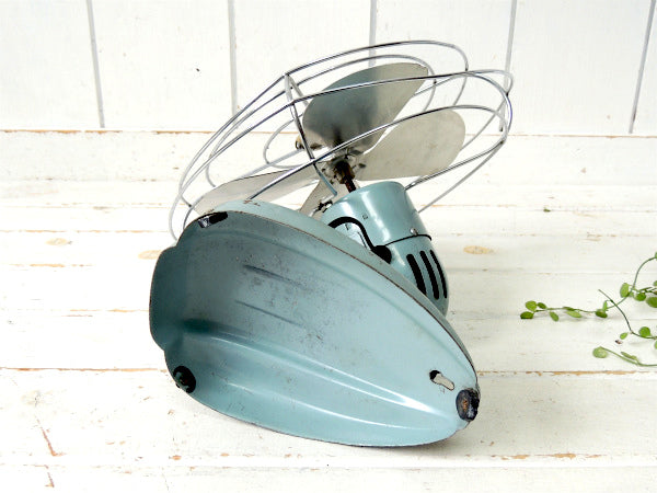 ZERO 1950s〜水色・ヴィンテージ・ファン・扇風機・ミッドセンチュリー・工業系 USA