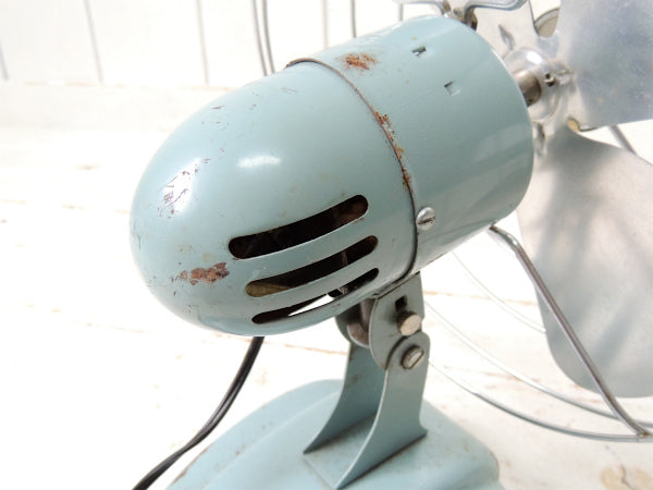 ZERO 1950s〜水色・ヴィンテージ・ファン・扇風機・ミッドセンチュリー・工業系 USA