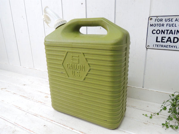AMOCO 5ガロン US グリーンカラー ヴィンテージ ガソリンタンク 燃料タンク ポリタンク USA アメ車 ガレージ 店内装飾