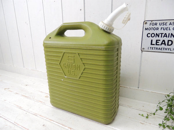 AMOCO 5ガロン US グリーンカラー ヴィンテージ ガソリンタンク 燃料タンク ポリタンク USA アメ車 ガレージ 店内装飾