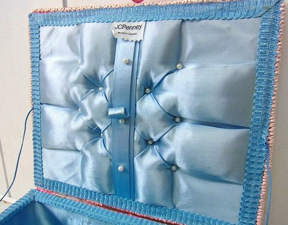 【JCペニー】カラフル可愛い・ヴィンテージ・ソーイングボックス/裁縫箱/手芸