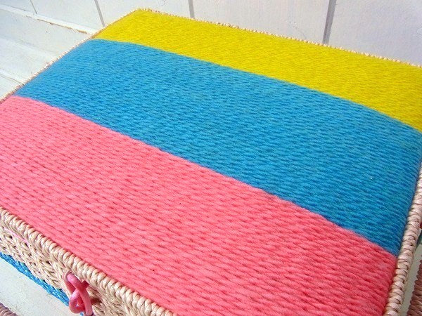 【JCペニー】カラフル可愛い・ヴィンテージ・ソーイングボックス/裁縫箱/手芸