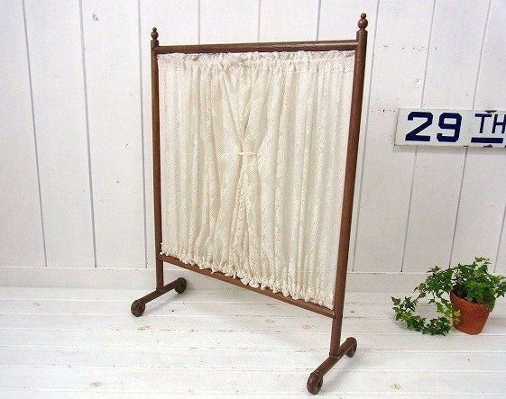 【木製×レース×エレガント】アンティーク・パーテーション/仕切り/間仕切り/USA