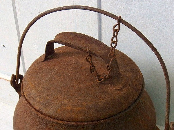 シャビーなブリキ製・アンティーク・ミルク缶/ミルクポット　USA