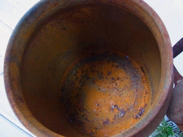 シャビーなブリキ製・アンティーク・ミルク缶/ミルクポット　USA