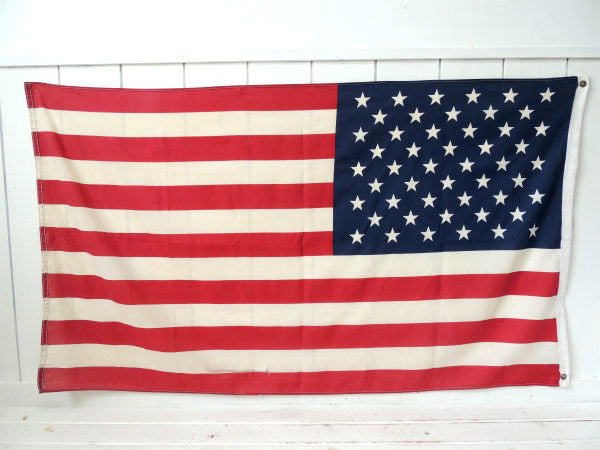 【USA国旗・50スター★1960s〜】ビッグサイズ・ヴィンテージ・アメリカンフラッグ・看板・旗