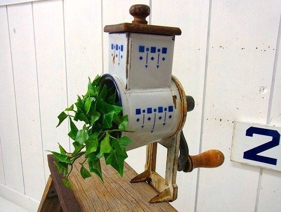 【HARRAS】ホーロー製×アイアン製・アンティーク・ミートグラインダー/フードチョッパー