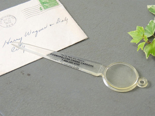 ルーペ付き・ノベルティ・ヴィンテージ・レターオープナー・ペーパーナイフ USA