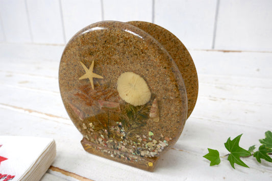 Hawaii 貝殻入り 樹脂製 70's ヴィンテージ ナプキンスタンド ナプキンホルダー USA