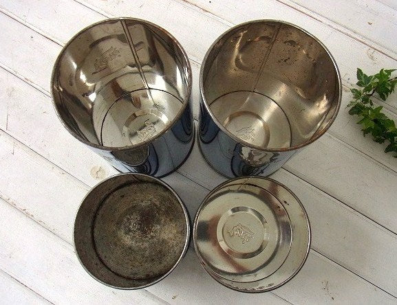 【Peoria Kitchenware】ティン製・50’sヴィンテージ・キャニスター・4個セット