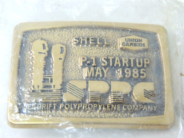 Union Carbide デッドストック ノベルティ 80s ヴィンテージ ベルト バックル US アメリカンビンテージ  ファッションアクサセリー