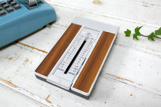 レトロ ウッド柄 アルファベット式 ヴィンテージ インデックス 電話帳 USA