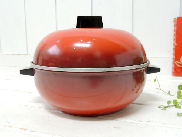 WEST BEND 赤色・60's~ヴィンテージ・両手鍋・蒸し器・ミッドセンチュリー・暖炉