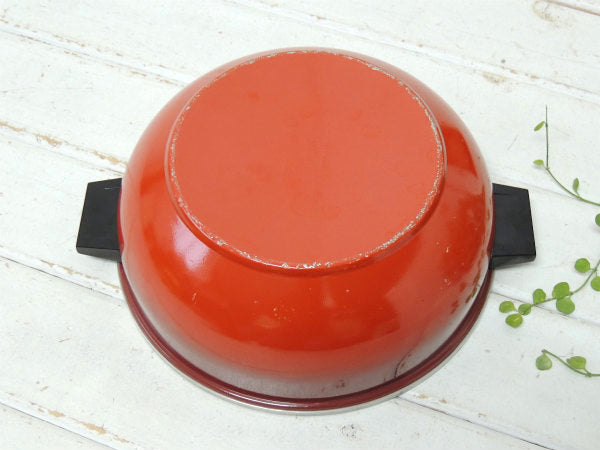 WEST BEND 赤色・60's~ヴィンテージ・両手鍋・蒸し器・ミッドセンチュリー・暖炉