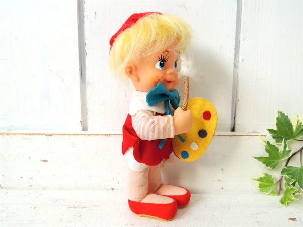 ALL NEW MATERIAL JAPAN  パレットを持った女の子　ヴィンテージ　ドール　人形　里帰り品