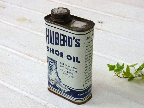 【HUBERD'S】ヒューバーズ シューグリース・ヴィンテージ・オイル缶　USA
